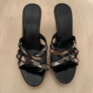 Classic BURBERRY wedge sandals***REDUCED PRICING TO SELL***